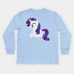 Rarity laying down Kids Long Sleeve T-Shirt